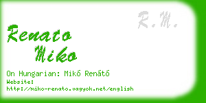 renato miko business card
